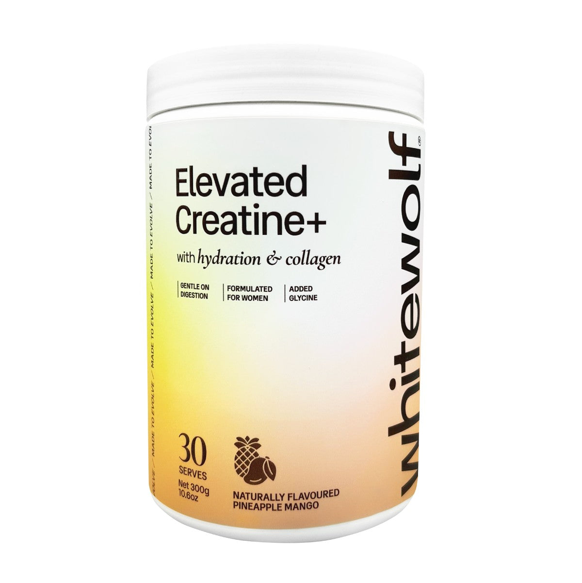 White Wolf Nutrition Elevated Creatine+ Pineapple Mango 300g
