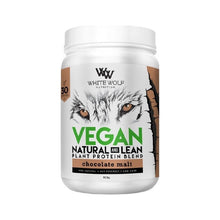 White Wolf Nutrition Natural and Lean Vegan Protein Choc Malt 900g