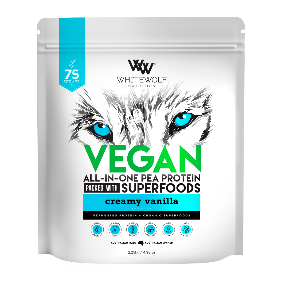 White Wolf Nutrition Superfood Plant Protein Creamy Vanilla 2.25kg