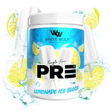White Wolf Nutrition Tingle-Free PRE Workout Lemonade Ice Block 250g