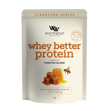 White Wolf Nutrition Whey Protein + Collagen Murray River Salted Caramel with Manuka Honey 990g