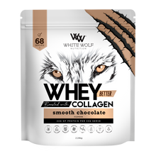 White Wolf Nutrition Whey Protein + Collagen Smooth Chocolate 2.24kg