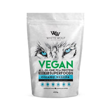 White Wolf Nutrition Vegan Pea Protein Blend Vanilla 400g pouch