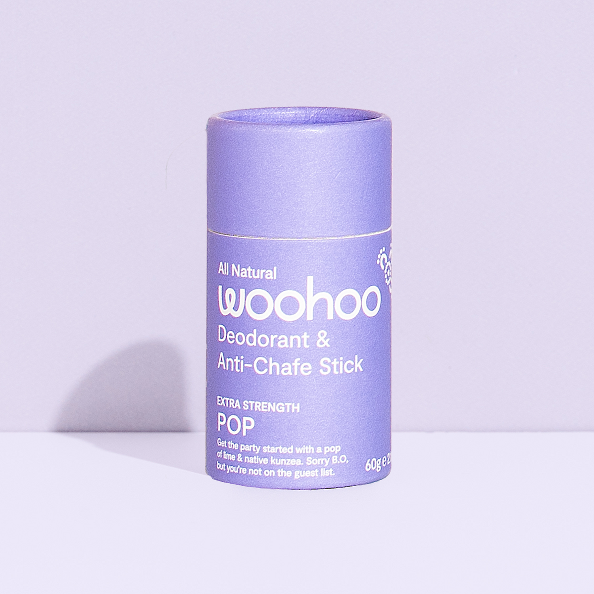 WooHoo Deodorant Anti Chafe Stick POP 60g
