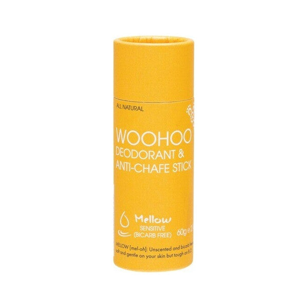 Woohoo Mellow Sensitive Natural Deodorant and Anti-Chafe Stick 60g