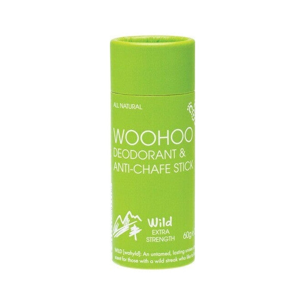 Woohoo Wild Extra Strength Natural Deodorant and Anti-Chafe Stick 60g