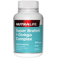 Nutralife Super Brahmi & Ginkgo Complex | 100 Capsules